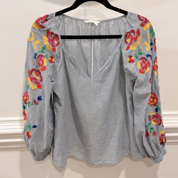 Anthropologie Embroidered Soleil Top by Floreat Size M - Picture 7 of 13